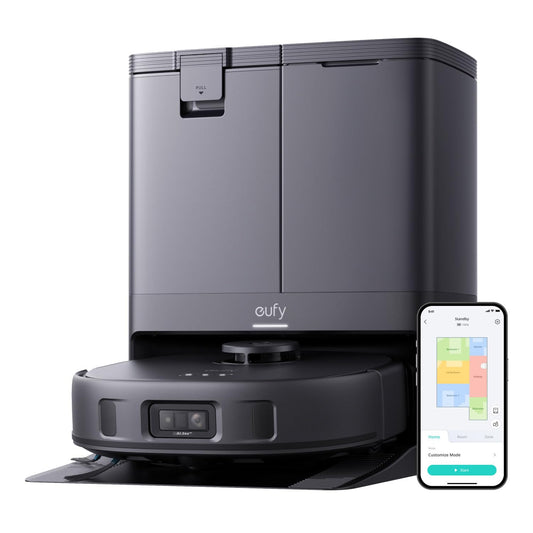 eufy X10 Pro Omni Robot Vacuum Cleaner with Dual Mop, All-in-One Station, 8,000Pa Powerful Suction, AI Obstacle Avoidance, Auto Mop Washing/Air-Drying/Emptying/Refilling
