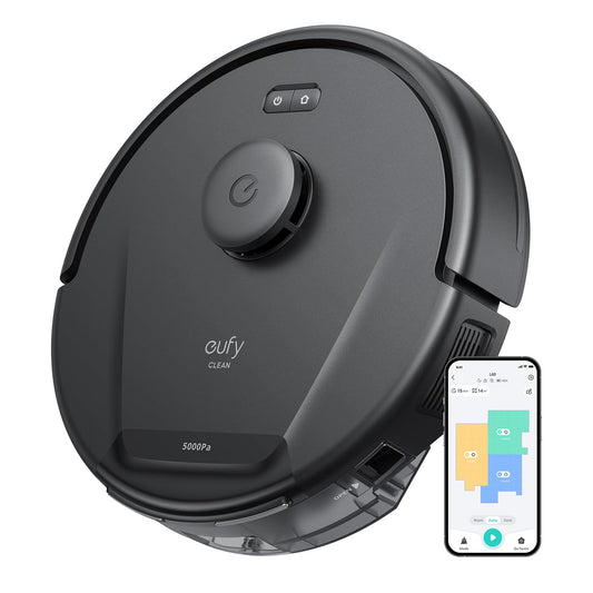 eufy L60 Robot Vacuum Cleaner, Ultra Strong 5,000 Pa Suction to Remove Hair, Dust, iPath Laser Navigation, For Deep Floor Cleaning, Ideal for Hard Floors (Renewed)