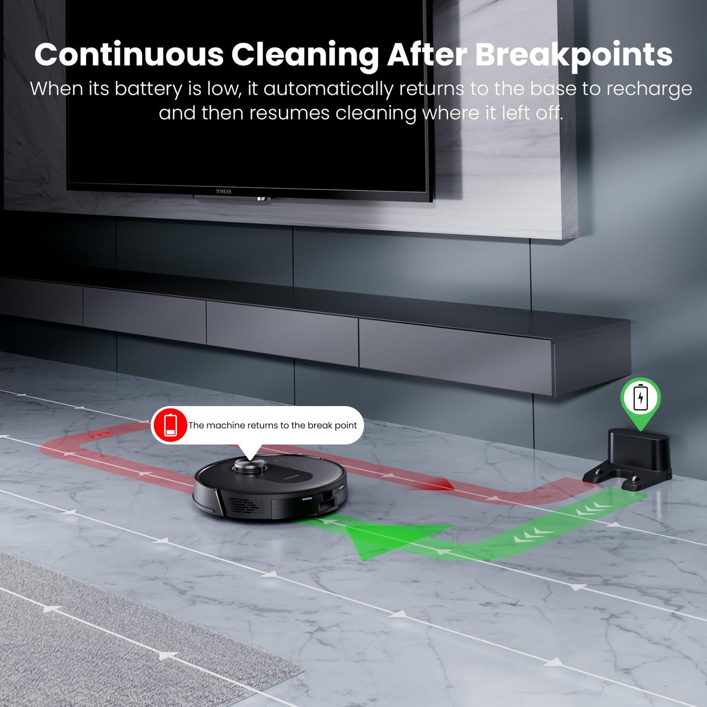 Proscenic Q8 Max+ Robot Vacuum with Mop, 8000Pa 200Min Robotic Vacuum, Smart Obstacle Avoidance, 60 Days of Hands-Free Cleaning Self-Emptying, APP/Remote/Voice Control for Floor Carpet Pet Hair